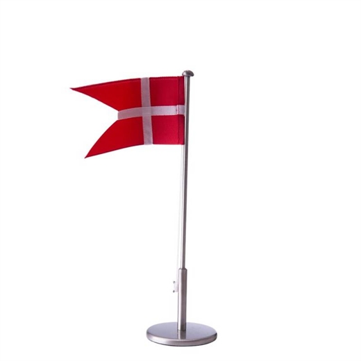 Image of Dåbsflag med dåbsfod, fortinnet, 30 cm. - Nordahl Andersen (2229)